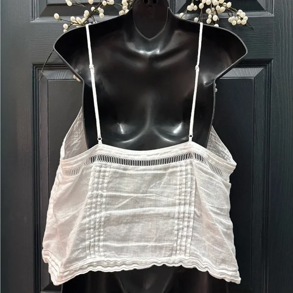 Zara White Linen Camisole - Picture 4 of 9